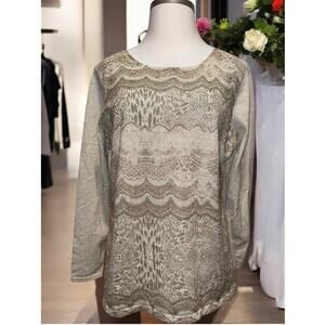Size 3X Reba Long Sleeve Sweater‎ With Shimmering Lurex Threads